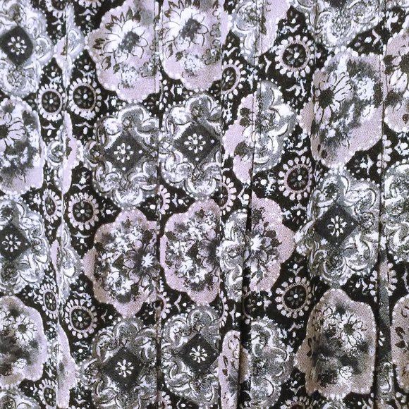 Lot of 2 Vintage Pleated Skirts M(8) Lands End SK&Co Medallions Navy Black White - Picture 8 of 10